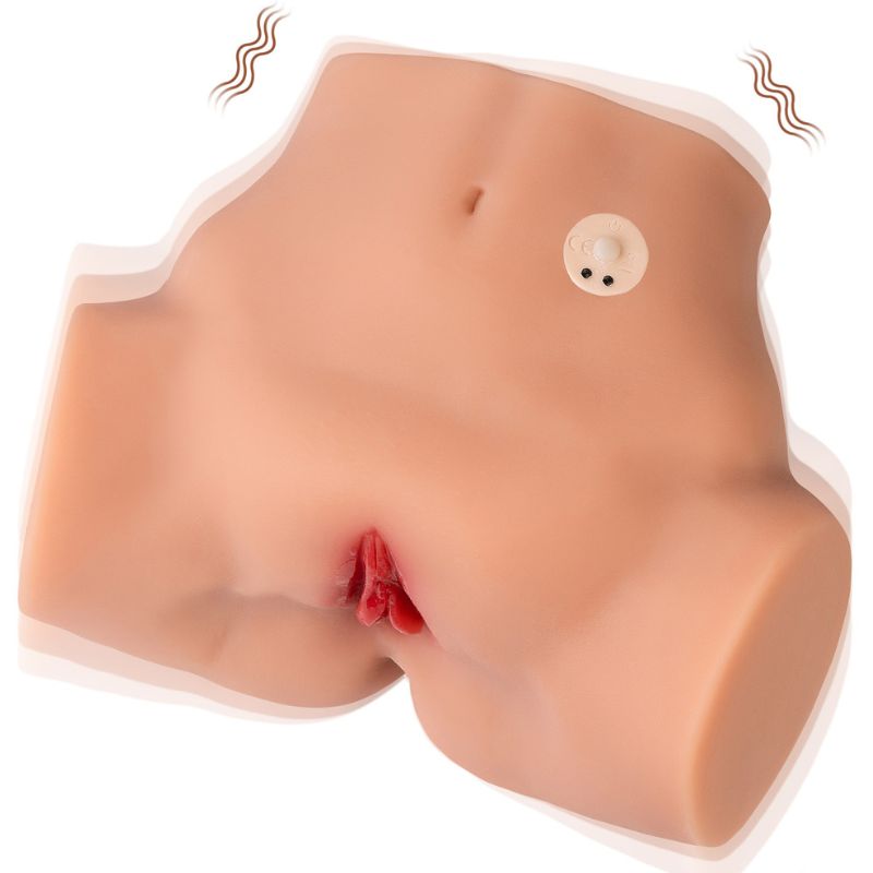 Acmejoy - Tracy  6.38lbs Vibrating Ass Realistic Butt Coffee Color