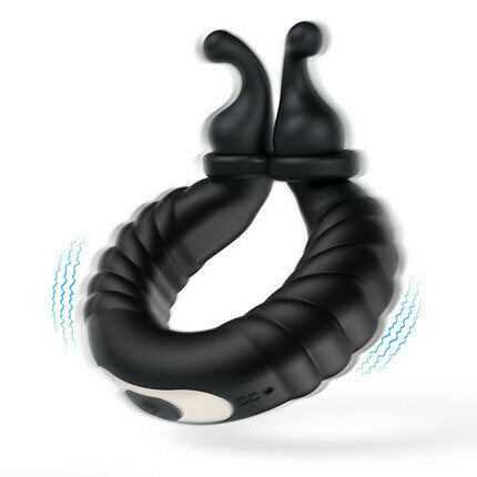 Bunny Boy-Separable Rabbit Rocker 10 Vibrating Cock Ring for Couple Play