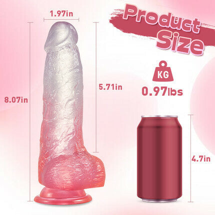 Acmejoy Crystal Jelly Silicone Lifelike Dildo