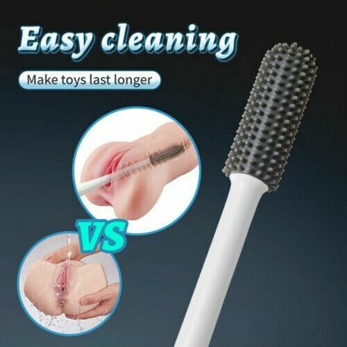 Pinay Big Ass Male Masturbator and Silicone Cleaning Brush Sex Toy Cleaner Set