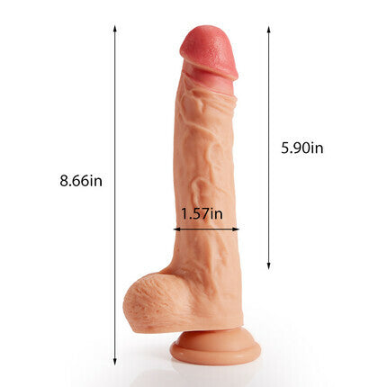 ACMEJOY 8.5-Inch Rotating Heating  Dildo