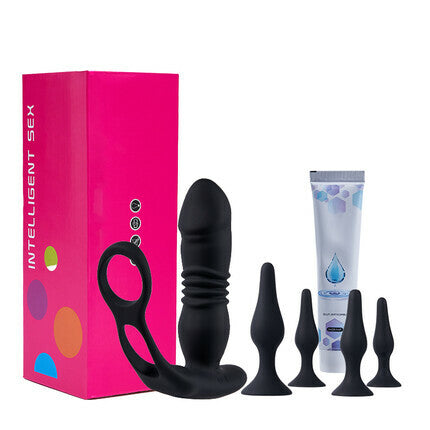 AcmeJoy 6 in 1 Thrusting Vibrating Prostate Massager Set