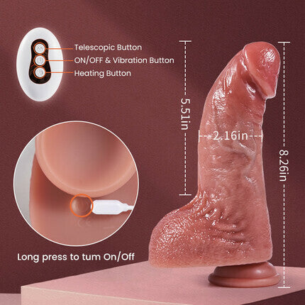 Warrior - C-Shaped 10 Swinging Vibrations Prostate Massager for Men Couple Gay + P and G Spot Stimulation Realistic Anal Dildo Set