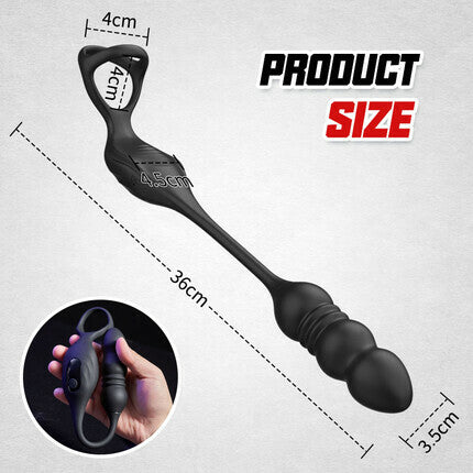 Acmejoy - 9 Thrusting & Vibrating Wearable Prostate Massager with Cock ring