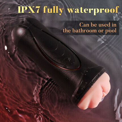 Pressure Palm - 10 Vibrations Realistic Labia Vaginal Pressure IPX7 Waterproof Electric Masturbator Stroker