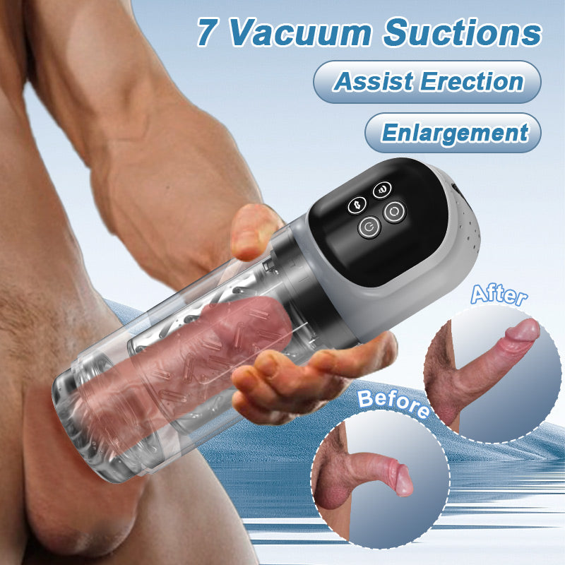 Ariel Sucking Rotating Male Stroker and Acmejoy Bead Massage Anal Toy Set