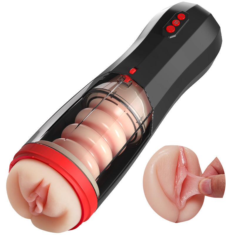 ROKA - Lifelike Vaginal Entrance Thrusting Vibrating Vocal Masturbator Stroker