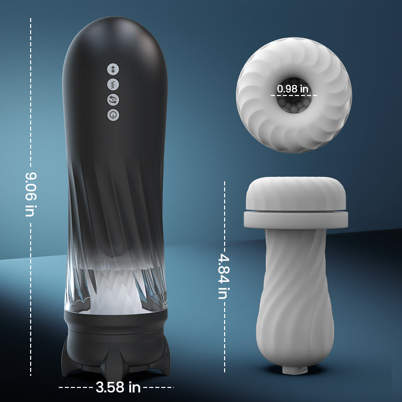 Dreamer - 3 Rotating 5 Thrusting 5 Vibrating Heating Male Stroker