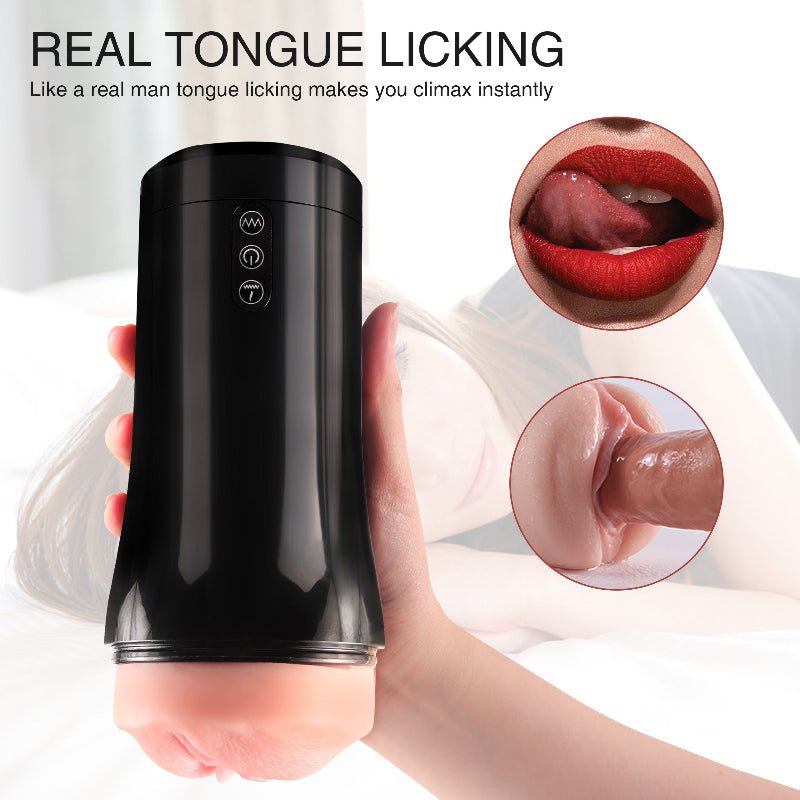 Acmejoy - James Classic 10 Tongue Licking 10 Vibrating Male Stroker